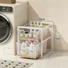 Estante lateral para lavadora, gabinete de almacenamiento para huecos de baño, carrito con ruedas, estante extraíble para balcón para detergente para ropa