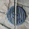 Placa de Cubierta para Sumidero de Piso Anti-Olor de Hierro Fundido Rejilla Redonda 87 Salida Lateral Rejilla de Embudo para Agua de Lluvia Malla de Filtro Cubierta de Acero Inoxidable