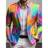 Chaqueta de Traje de Fiesta de Dos Botones con Impresión Digital 3D Top Casual Venta Directa de Fábrica Origen Venta Caliente Transfronteriza Otro