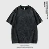 Camiseta Simple Holgada de Cuello Redondo Ropa Versátil Casual de Manga Corta Tops de Moda Verano Berlin Hombre Nuevo Negro