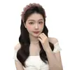 Diadema de Malla Graduada con Perlas para Bosque Brumoso para Mujer, Diadema de Corona Alta para Recoger el Cabello Suelto, Pinza para el Cabello Antideslizante para Salir