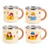 Taza de Café Aislada de Doble Capa para Regalo con Asa Removible, Creativa Taza de Acero Inoxidable 304 de Aspecto Elegante con Tapa