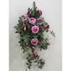Simulação Victoria rosa bicolor pendurado na parede em estoque simulação flor rosa pendurado na parede decoração de casamento para casa