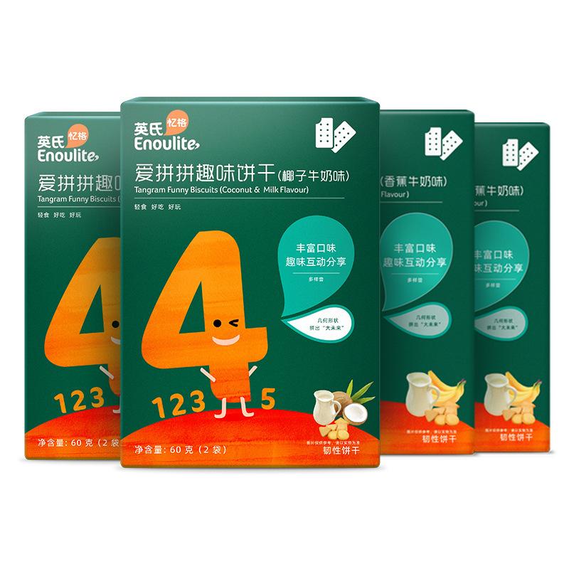 英氏60g爱拼拼趣味饼干1