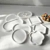 Posavasos epoxi transfronterizo molde de silicona DIY geométrico resina yeso hormigón cemento molde de bandeja de escritorio