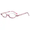 Nuevas gafas de sol de media montura estilo ojo de gato europeas y americanas de moda, montura ovalada pequeña a la moda, estilo de celebridad de internet, gafas de sol de aspecto natural