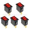 Interruptor basculante de tres patas para equipo médico KCD1 21 * 15MM12V con luz LED