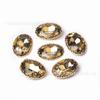 Ponto oval dourado renda vidro garra strass não gancho roupas flor cesta garra strass diy roupas sapatos acessórios acessórios de cabelo