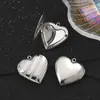 Marco de Fotos Espejo de Acero Inoxidable 316 con Forma de Corazón Joyería DIY Llavero de Corazón Colgante Puede Contener Fotos Caja de Fotos para Pareja