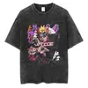 Camiseta Urbana para Hombre con Diseño de Anime Japonés Naruto, Camiseta Lavada Estilo Harajuku 2024, Estilo Hip-Hop de Verano