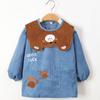 Bata infantil impermeable babero bebé uso al revés niño pequeño otoño e invierno manga larga pana delantal prenda exterior babero bolsillo de arroz
