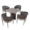 Juego de Mesa y Sillas de Ratán para Exteriores, Mesa y Sillas de Comedor Simples de Cinco Piezas para Jardín, Patio, Terraza de Hotel y Uso en Exteriores de Restaurantes