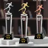 Trofeo de Cristal Personalizado y Medalla para Carrera de Relevos, Juegos Deportivos, Maratón y Campeonato de Carrera de Larga Distancia