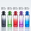 Frasco de Vidro Colorido Cilíndrico para Perfume com Tampa de Rosca Frasco Spray Recarregável com Tampas Vermelha, Verde, Preta Fabricante