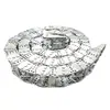 Fabricante de cadena de tanque tipo puente totalmente cerrada, conducto de aceite para tendido de cables, cadena de tanque de metal perforado, cadena de arrastre de acero inoxidable y aluminio
