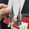 Pendientes transfronterizos europeos y americanos, pendientes largos con baño de metal exagerado, pendientes de joyería para vestido de banquete.