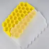 Molde de gelo de silicone em favo de mel com 37 compartimentos, bandeja de gelo criativa caseira em favo de mel, molde de picolé DIY transfronteiriço