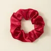 Goma para el pelo de satén tipo scrunchie para Amazon Transfronterizo, Banda para el pelo de tela, Accesorio para el pelo de color liso europeo y americano, Cuerda para el pelo simple, Adorno para el pelo, Venta al por mayor
