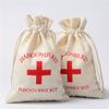 Bolsa de Algodón Cruzada Kit para la Resaca Bolsas para Kit de Resaca Fiesta de Despedida de Soltero Bolsa Sobria