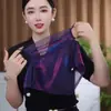 Nuevo Vel de Protección Solar de Verano Cuentas Colgantes de Colores Bufanda Multifuncional Bufanda de Seda Máscara Veil de Protección Solar de Verano Una Pieza Mujeres