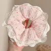 Laço de Cabelo Grande Versátil para o Dia a Dia Outono e Inverno para Mulheres Laço de Cabelo de Alta Qualidade Elástico de Rabo de Cavalo Grande de Bolinhas Corda de Cabelo