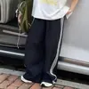 Conjunto Informal de Verano 2026 para Niñas Mayores, Estilo Coreano Nuevo, Camiseta de Manga Corta con Bloques de Color y Cinta, Pantalones Rectos
