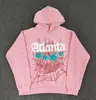 Sudadera Sp5Der de Moda Más Vendida en el Extranjero, Corte Holgado Estilo Americano, Forro Polar, Sudadera con Capucha de Telaraña de Espuma, Stock Listo de Fábrica