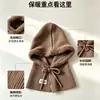 Pasamontañas de Nuevo Estilo con Forro de Lana, Gorro de Punto Cálido para Mujer que Protege los Oídos, Gorro de Punto a Prueba de Viento para Exteriores