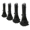 Brida de nailon autoblocante para exteriores, de plástico blanco y negro, resistente al frío y al envejecimiento.