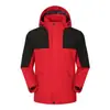 Chaqueta Exterior 3 en 1 para Hombres y Mujeres, Set Desmontable de Dos Piezas, Forro Polar Grueso de Zorro Plateado, Cortavientos, Impermeable, para Acampar y Montañismo