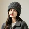Sombrero Versátil de Otoño e Invierno para Mujer 2026, Gorro de Punto Engrosado y Cálido, Circunferencia de Cabeza Grande, Adelgazante de Rostro, Resistente al Frío, Versátil Sombrero de Lana