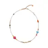 Collar de Ágata de Calabaza y Polvo de Sandía para Mujer 2025 Nuevo Cadena para Clavícula de Piedra Natural con Cuentas Collar de Lujo Ligero de Alta Gama