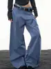 Calça jeans de trabalho estilo retro americano, unissex, novo design primavera/outono, modelagem solta, calça pantalona versátil, moderna