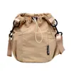 Bolsa Cruzada Casual de Nailon para Mujer Primavera 2026, Bolso de Cubo con Cordón a la Moda, Versátil Bolso para Teléfono para Exteriores