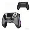 Adecuado para mando de juego Bluetooth Ps5, con luz RGB, programación de macros, cubierta magnética, compatible con mando de juego nativo de Ps5