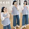 Nueva Camisa de Otoño para Maternidad 2026 con Volantes y Lunares, Manga Larga, Estilo Babydoll para Mujeres Embarazadas