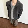 Venta al por mayor de fábrica Estilo ligeramente maduro Cardigan de punto con cuello alto para hombre Otoño Invierno Holgado Sensación de alta gama Abrigo Estilo coreano Suéter moderno