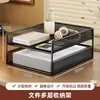 Estante para documentos, organizador de escritorio, soporte para libros, estante para escritorio de oficina, caja de almacenamiento de archivos para escritorio, portafolio de hierro