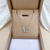 [acero de titanio de cuerpo completo] lazo estilo Mori personalidad minimalista horno collar de oro real femenino ins cadena de clavícula rojo neto