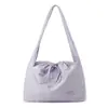 Bolsa feminina nicho estilo coreano personalizada, bolsa tote leve de grande capacidade, pode ser impressa com logotipo, adequada para fitness e esportes, bolsa feminina de ombro ou transversal