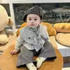 Conjunto de Ropa de Primavera para Niños Bebés 2026 Nueva Temporada de Primavera y Otoño Chaleco Elegante Traje Conjunto de Tres Piezas