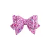 Pinza de pelo de lazo para niñas, pequeña, fresca, de dibujos animados, con purpurina, de cola de pato, clip lindo, accesorios para el cabello de colores, clip para flequillo