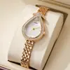 Nuevo Reloj Pulsera de Pedrería con Forma de Gota de Agua de Moda para Mujer, Venta al por Mayor y Dropshipping