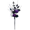 Estacas transfronteiriças de Halloween buquê simulação abóbora eucalipto preto flor artificial Halloween decoração de estacas artificiais