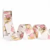 Pansy de siete colores platino rosa mate cinta mate de 2.5CM para empaque de flores, envoltorio floral, material de cinta de satén
