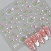 Redanco nuevo 5D relieve explosiones flor de tulipán concha luz pegatinas de uñas estéreo pegatinas de uñas Dr-1021