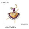 Broche de aleación esmaltado con diamantes de imitación para bailarinas, venta transfronteriza, de alta gama, para traje de dama, joyería