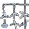 Conectores de Unión para Tubería Redonda de Acero Galvanizado de 6 Piezas Conectores para Tubería Redonda Galvanizada de 1 pulgada Conectores para Tubería Redonda de Agua Estante para Secar Ropa Accesorios para Invernadero