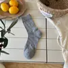 Meias de Cor Creme Estilo Coreano para Primavera e Verão, Vazadas Florais, Comprimento Médio, Finas, Respiráveis, Sem Costura para Mulheres, Cor Sólida Versátil