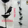 Comércio Exterior Sino de Vento Pássaro Arte em Ferro Decoração Drenagem Jardim Quintal Externo Ornamento Pendurado de Metal Vintage Artesanato Corrente de Chuva